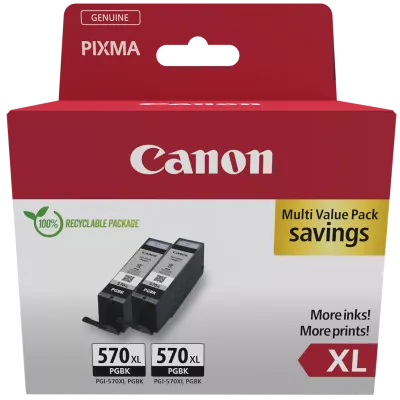 Originální inkoust Canon PGI-570XL PGBK (0318C007, 0318C010), černý, 2-pack