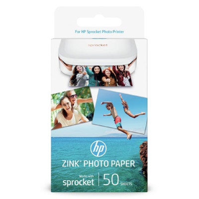 Samolepící fotopapír HP ZINK - 50 listů, 5 x 7,6 cm, 1DE37A