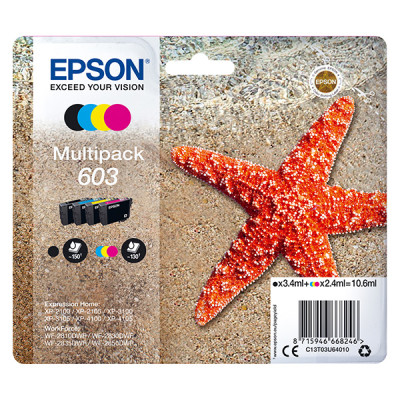Originální inkoust Epson T03U6 (C13T03U64010, 603), CMYK, 1 x 3,4 ml + 3 x 2,4 ml, 4-pack