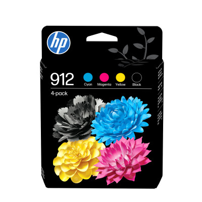 Originální inkoust HP 6ZC74AE (912), CMYK, 250/315 stran, 4-pack