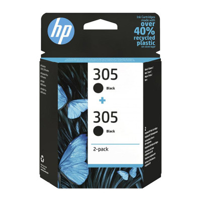Originální inkoust HP 6ZD18AE (305), černý, 2-pack