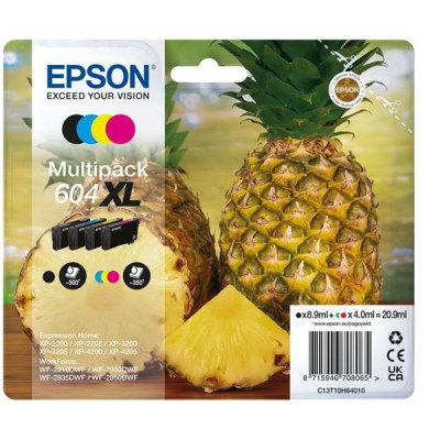 Originální inkoust Epson T10H6 (C13T10H64010, 604XL), CMYK, 500/350 stran, XL