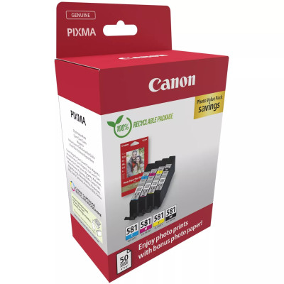 Originální inkoust Canon CLI-581 (2106C006), CMYK, 4 x 5,6 ml, 4-pack