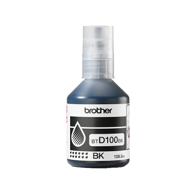 Originální inkoust Brother BTD100BK, černý, 7500 stran (108 ml)