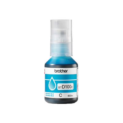 Originální inkoust Brother BTD100C, azurový, 5000 stran (48,8 ml)