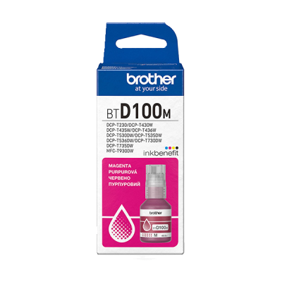 Originální inkoust Brother BTD100M, purpurový, 5000 stran (48,8 ml)
