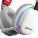 Marvo MONKA ECHO, sluchátka s mikrofonem, bílá, podsvícená, Tri-mode