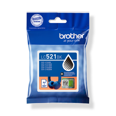 Originální inkoust Brother LC-521BK, černý, 500 stran