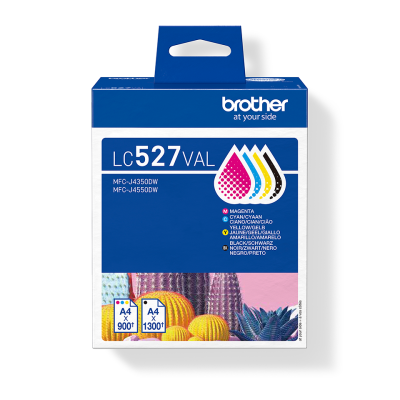 Originální inkoust Brother LC-527VAL, CMYK, 1300/900 stran, 4-pack