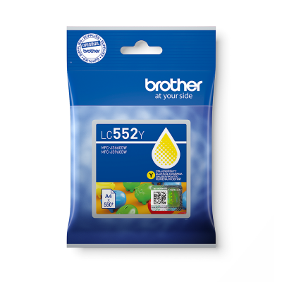 Originální inkoust Brother LC-552Y, žlutý, 550 stran