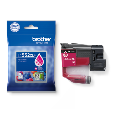 Originální inkoust Brother LC-552XLM , purpurový, 1500 stran, XL