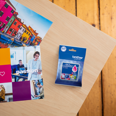 Originální inkoust Brother LC-552XLM , purpurový, 1500 stran, XL