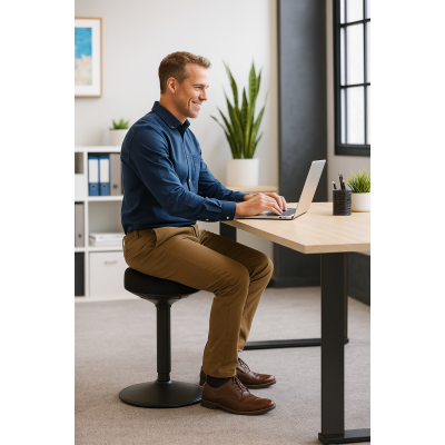Powerton ERGO BALANC Balanční ergonomická stolička, černá