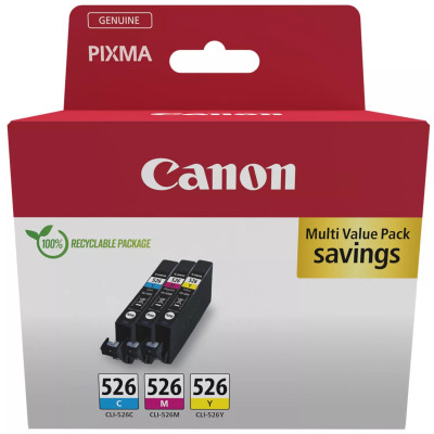 Originální inkoust Canon CLI-526CMY (4541B009, 4541B018), CMY, 3 × 9 ml, 3-pack