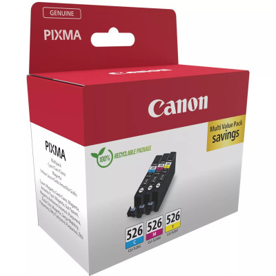 Originální inkoust Canon CLI-526CMY (4541B009, 4541B018), CMY, 3 × 9 ml, 3-pack