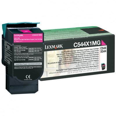 Originální toner Lexmark C544X1MG, purpurový, 4000 stran