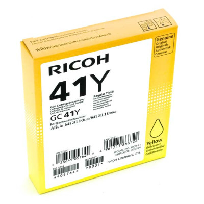 Originální gelová náplň Ricoh GC-41HY (405764), žlutá, 2200 stran