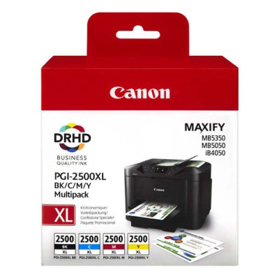 Originální inkoust Canon PGI-2500CMYK XL (9254B004), CMYK, 4-pack