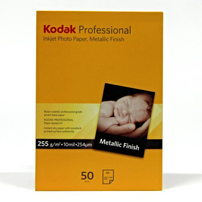 Kodak Professional Inkjet Photo paper, Metallic, papír, bílý, A4, A4, 255 g/m2, KPROA4MTL, pro inkoustové tiskárny