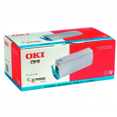 Originální toner Oki Typ C2 (41304211), azurový, 10000 stran