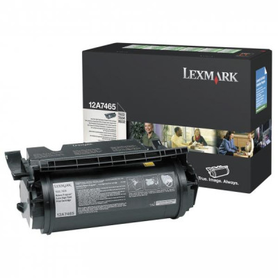 Originální toner Lexmark 12A7465, černý, 32000 stran