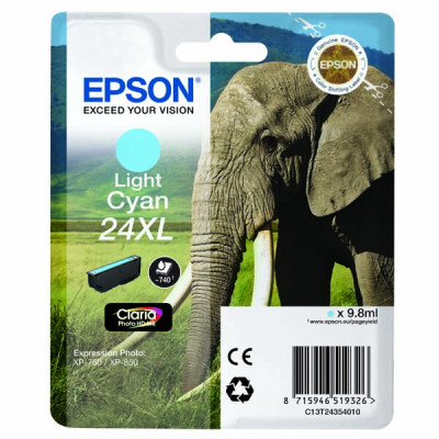 Originální inkoust Epson T2435 (C13T24354010), světle azurový, 9,8 ml