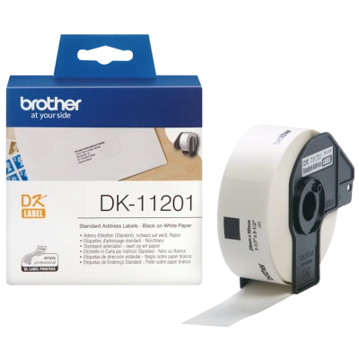 Brother papírové štítky 29mm x 90mm, bílá, 400 ks, DK-11201, pro tiskárny řady QL
