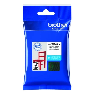 Originální inkoust Brother LC-3619XLC, azurový, 1500 stran, XL