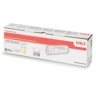 Originální toner Oki C834 (46861305), žlutý, 10000 stran