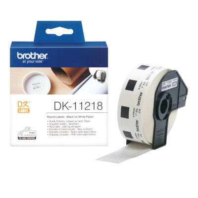 Brother papírové štítky 24mm, bílá, 1000 ks, DK-11218, pro tiskárny řady QL