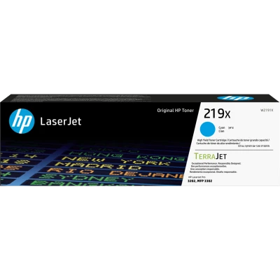 Originální toner HP W2191X (219X), azurový, 2500 stran