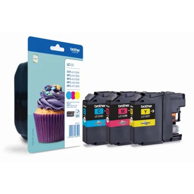 Originální inkoust Brother LC-123RBWBP, CMY, 3 × 600 stran, 3-pack