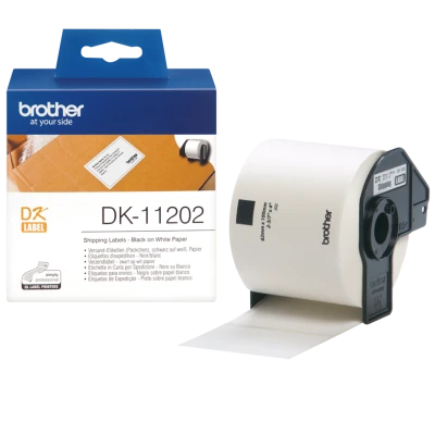 Brother papírové štítky 62mm x 100mm, bílá, 300 ks, DK-11202, pro tiskárny řady QL