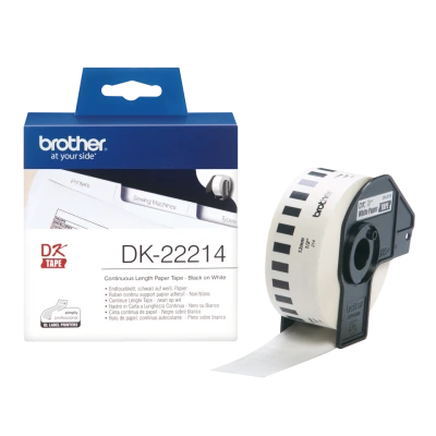 Brother papírová role 12mm x 30.48m, bílá, 1 ks, DK-22214, pro tiskárny štítků