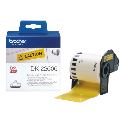 Brother filmová role 62mm x 15.24m, žlutý, 1 ks, DK-22606, pro tiskárny štítků