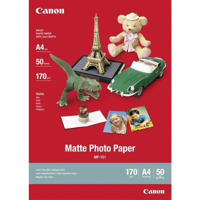 Canon Matte Photo Paper, foto papír, matný, bílý, A4, 170 g/m2, 50 ks, MP-101 A4, inkoustový