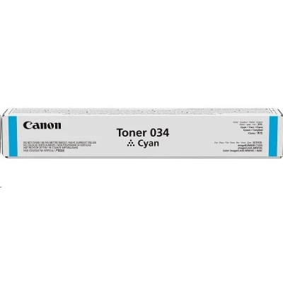 Originální toner Canon 034C (9453B001), azurový, 7300 stran